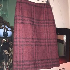 BURBERRY authentic pink and black plaid skirt